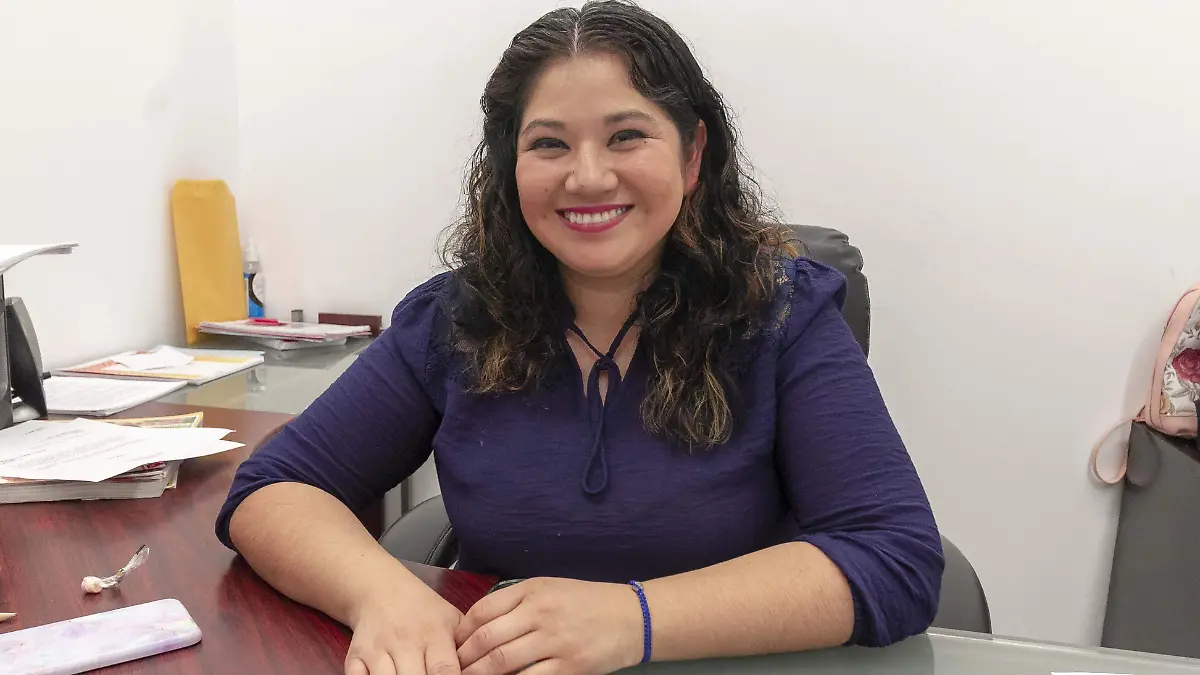 Bryanda Gutiérrez Nieto, directora general del Instituto Municipal de las Mujeres, en Pedro Escobedo. Foto César Ortiz1